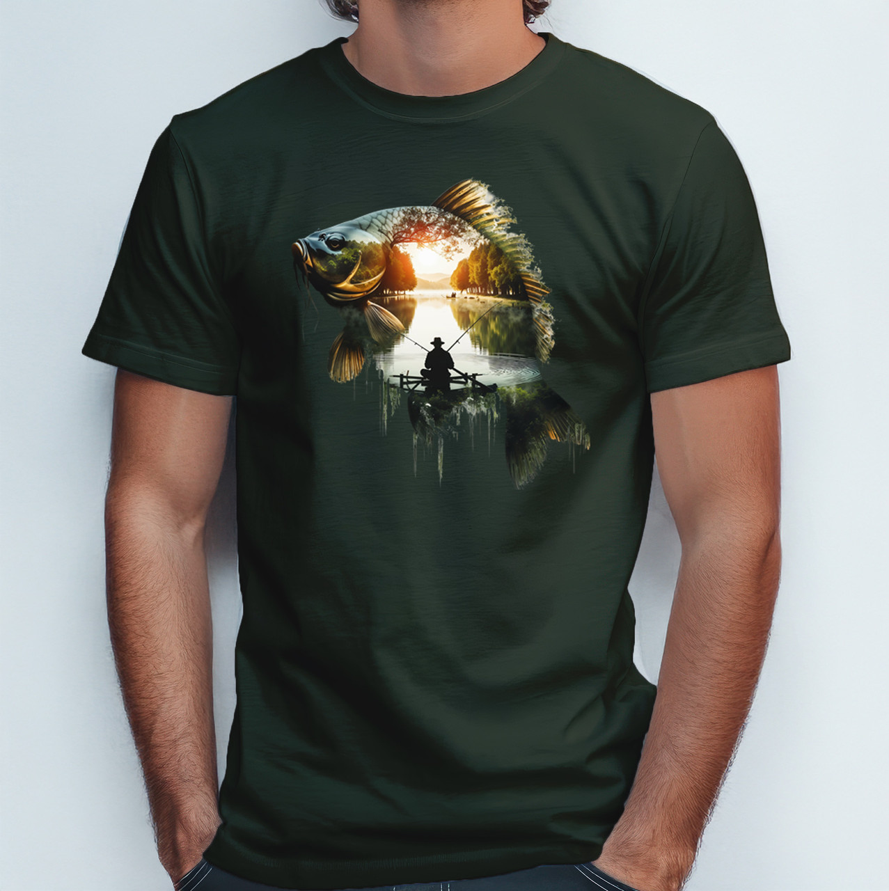 Чоловіча футболка "Карп у гармонії з природою"